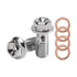 Motorcycle Stainless Steel M10 X 1.25 Banjo Bolts Brake Master Cylinder Screw Hose Hydraulic Clutch Caliper Bolt, Stainless Steel + Copper material