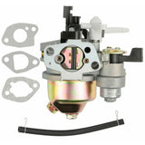 Carburetor with Fuel Hose Gasket, Compatible with Honda GX160 GX168F GX200 5.5HP 6.5HP, Plastic + Metal material, Silver Color
