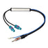 Radio adapter Antenna with amplifier Dual Fakra-Din Antenna adapter for VW, PVC + Copper material, wireless audio upgrade