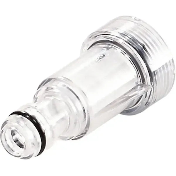 Water Inlet Filter Hose Connector for High Pressure Washer, PC Filter Accessory for Karcher Style Cleaning Tools, Clear Housing