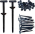 Nylon Universal Cable Tie Buckle, 10-100 pin and button cable ties self-locking 100 pcs, automotive replacement use, Black Color