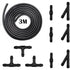 Hose for washer fluid, 3M - Hose for washer nozzle, mist sprayer, with hose connection 9 pcs, Rubber material, automotive replacement use, Black Color