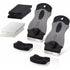 2 pcs Ceramic Hob Scraper with 10 Plastic Scrapers + 10 Metal Blades, Ceramic Hob Scraper for Removing Labels, Black, Black Color