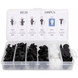 100 pcs Universal Door Trim Clip, Plastic Car Push Rivet Kit Door Card Panel Trim Clips Bumper Fastener Retainer