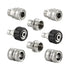 Stainless Steel Pressure Washer Quick Connect Kit, m22 14mm To 3/8in Quick Connect, 3/4in To 1/2in Qu, Stainless Steel + Brass material, Silver Color