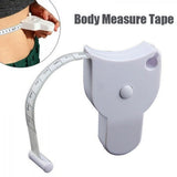 Body Measuring Tape, 60 Inch Retractable Measuring Tape for Body: Waist, Hip, Bust, Arms, and More (White) White