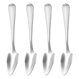MANLINGDA DOITOOL 4Pcs Stainless Steel Grapefruit Spoons with Serrated Edges 15.50X2.70X0.50CM As Shown
