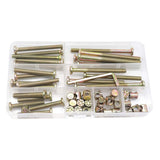 BINGLI Plated Screws and Screws Replacement Parts Furniture Socket Head Screws for Furniture Cots Beds Crib Nut Assortment Sets for Bed Frame,Furniture,Chairs and Cabinets One Size Gold