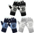 3 Pairs Touch Screen Gloves with Snow Flower Pattern, Warm Knit Winter Gloves Christmas Gifts Stocking Stuffers for Women Black Light Gray Navy Blue