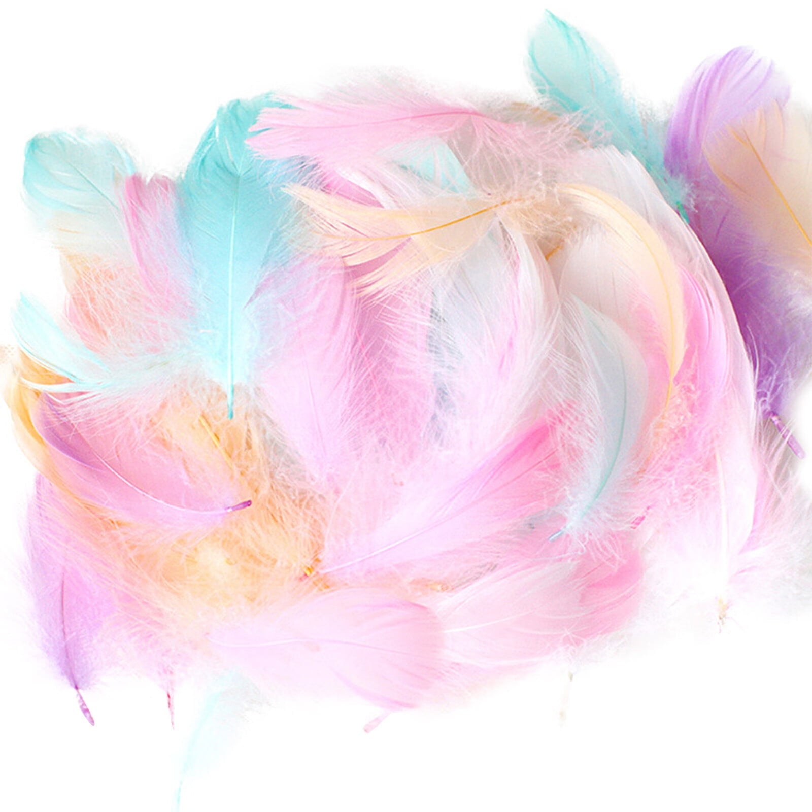Coopserbil DIY Natural Colourful Craft Feathers (50 Count) 5.0-15.0 cm Natural Colourful