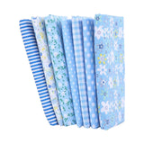 Tdoenbutw clearance Cotton Crafts Fabric Bundle Patchwork Squares Quilting Sewing Patchwork DIY 7PCS 7PC DIY Fabric fall fabric squares clearance sale Blue