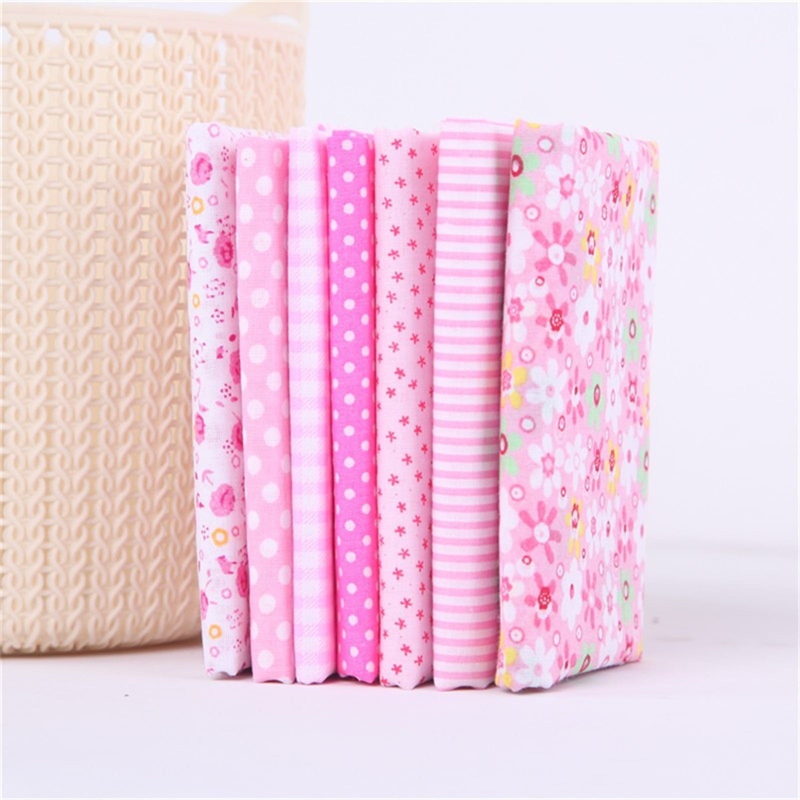 Tdoenbutw clearance Cotton Crafts Fabric Bundle Patchwork Squares Quilting Sewing Patchwork DIY 7PCS 7PC DIY Fabric fall fabric squares clearance sale Multicolor