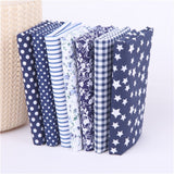 Tdoenbutw clearance Cotton Crafts Fabric Bundle Patchwork Squares Quilting Sewing Patchwork DIY 7PCS 7PC DIY Fabric fall fabric squares clearance sale Z-blue1
