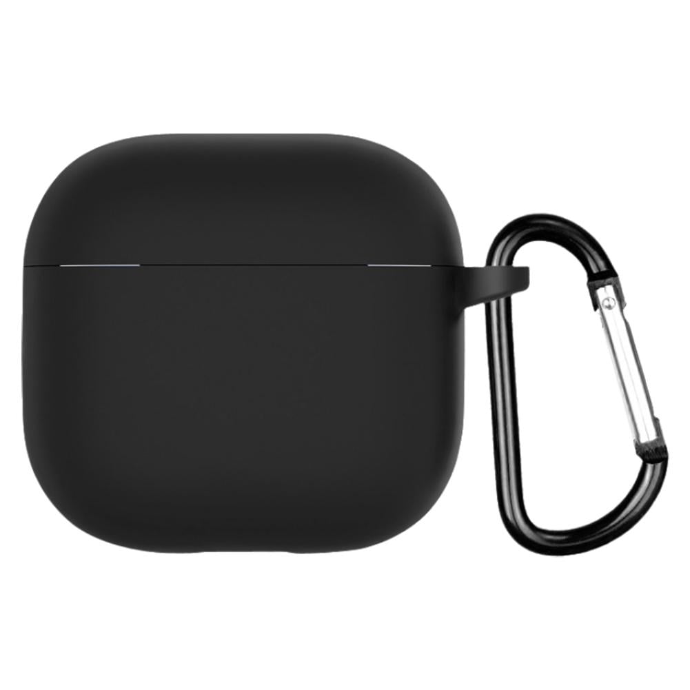 Gracefulvara Pink for Apple Airpods 4 2024 model earphone cover silicone cover anti-fall and dustproof charging case case Black