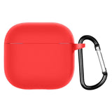 Gracefulvara Pink for Apple Airpods 4 2024 model earphone cover silicone cover anti-fall and dustproof charging case case Red