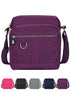 Luxtrada Casual Nylon Purse Handbag Crossbody Bag Waterproof Shoulder Bag with Zipper Pockets for Women (Black) Purple