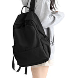 BJLFS Unisex Lightweight Water-Resistant Backpack Black