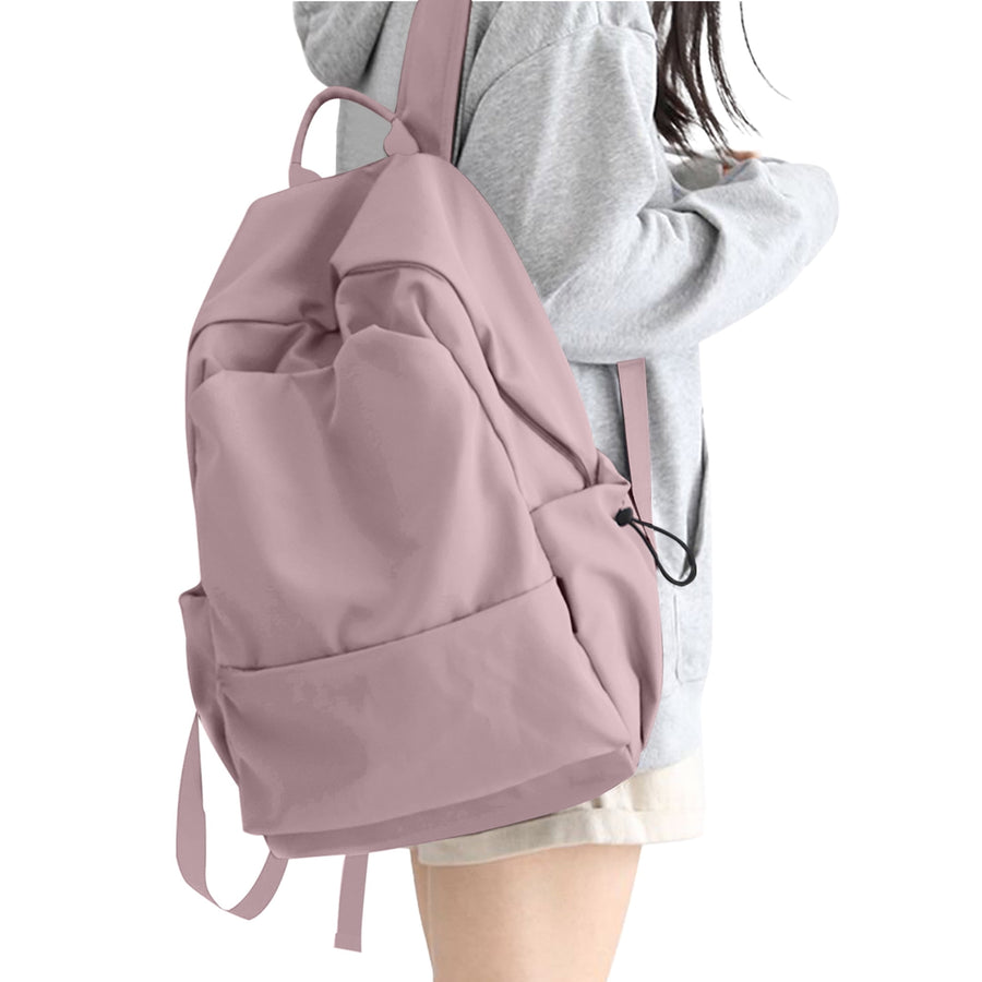 BJLFS Unisex Lightweight Water-Resistant Backpack, Black Purple