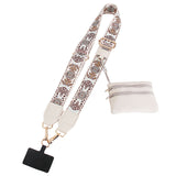Clip and Go Phone Strap with Zipper Pouch,Crossbody Adjustable Chain Lanyard with PU Leather Wallet for All Phones A