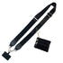 Clip and Go Phone Strap with Zipper Pouch,Crossbody Adjustable Chain Lanyard with PU Leather Wallet for All Phones Black