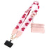 Clip and Go Phone Strap with Zipper Pouch,Crossbody Adjustable Chain Lanyard with PU Leather Wallet for All Phones E
