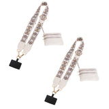 Clip and Go Phone Strap with Zipper Pouch,Crossbody Adjustable Chain Lanyard with PU Leather Wallet for All Phones F-A 2PCS