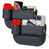 DEIKAL 2 Pack Car Leather Cup Holder Gap Bag - Car Seat Gap Filler & Organizer, Adjustable Seat Gap Storage Box for Phones, Glasses, Keys, Cards