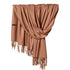 Delayuji Pashmina Scarf for Women Scarf for Women Women Pashmina Scarf Soft Solid Plain Shawl Wrap Fashion Warm Neck with Fringes A Red A Multicolor