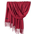 Delayuji Pashmina Scarf for Women Scarf for Women Women Pashmina Scarf Soft Solid Plain Shawl Wrap Fashion Warm Neck with Fringes A A Red