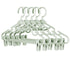 JSCDRPDWL Plastic Pants Hangers with Clips 5 Pack Heavy Duty Skirt Hangers Swivel Hook and Notches Space Saving Acrylic Clip Hangers for Pants Suitable for All Clothing Green