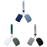3/2/1PCS Keychain Wallet Mini Zip Around Wristlet Wallets For Women Detachable Dual Pouch Wristlet Portable Coin Purse Small Wallets For Travel Sports Outdoors D-Blue 1PCS & Grey 1PCS & Dark Green 1PCS