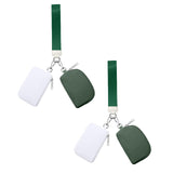3/2/1PCS Keychain Wallet Mini Zip Around Wristlet Wallets For Women Detachable Dual Pouch Wristlet Portable Coin Purse Small Wallets For Travel Sports Outdoors Dark Green 2PCS