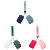3/2/1PCS Keychain Wallet Mini Zip Around Wristlet Wallets For Women Detachable Dual Pouch Wristlet Portable Coin Purse Small Wallets For Travel Sports Outdoors F-Blue 1PCS & Watermelon Red 1PCS & Dark Green 1PCS