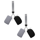 3/2/1PCS Keychain Wallet Mini Zip Around Wristlet Wallets For Women Detachable Dual Pouch Wristlet Portable Coin Purse Small Wallets For Travel Sports Outdoors Grey 2PCS