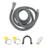 Drain Hose Extension Set Universal Washing Machine 10Ft, Include Bracket Connector and Clamps Hoses