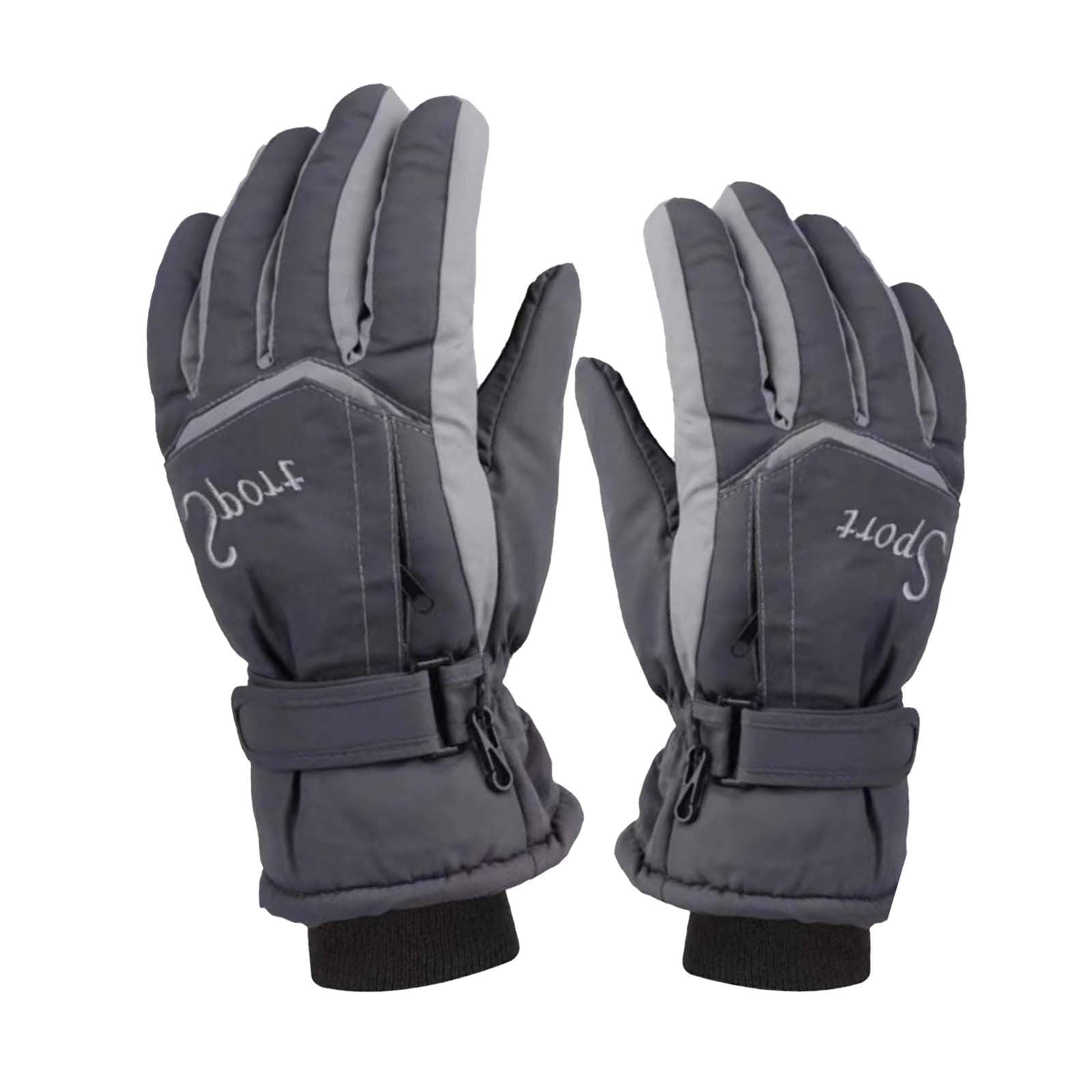 IDALL Ski Gloves Waterproof Gloves Winter Outdoor Men And Women Snow Skating Snowboarding Windproof Warm Ski Gloves Snow Gloves Winter Gloves W-Blue One Size Y-Gray