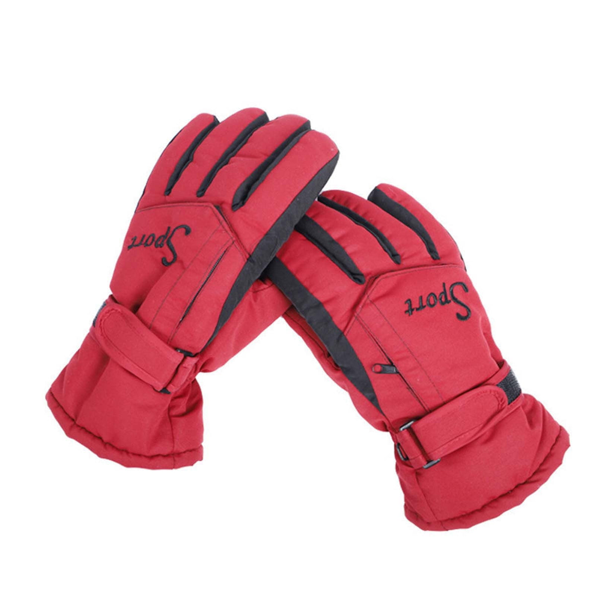 IDALL Ski Gloves Waterproof Gloves Winter Outdoor Men And Women Snow Skating Snowboarding Windproof Warm Ski Gloves Snow Gloves Winter Gloves W-Blue One Size Y-Red