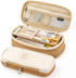 CICIMELON Big Capacity Pencil Pen Case Large Storage Pencil Bag Pouch Organizer (Purple) Khaki