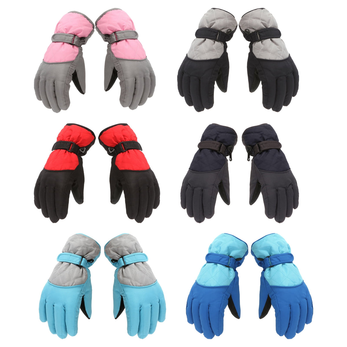 Dengjunhu Kids Winter Gloves - Snow & Ski Waterproof Youth Gloves for Boys & Girls - Insulated for Cold Weather Outdoor Play, Skiing & Snowboarding M Grey