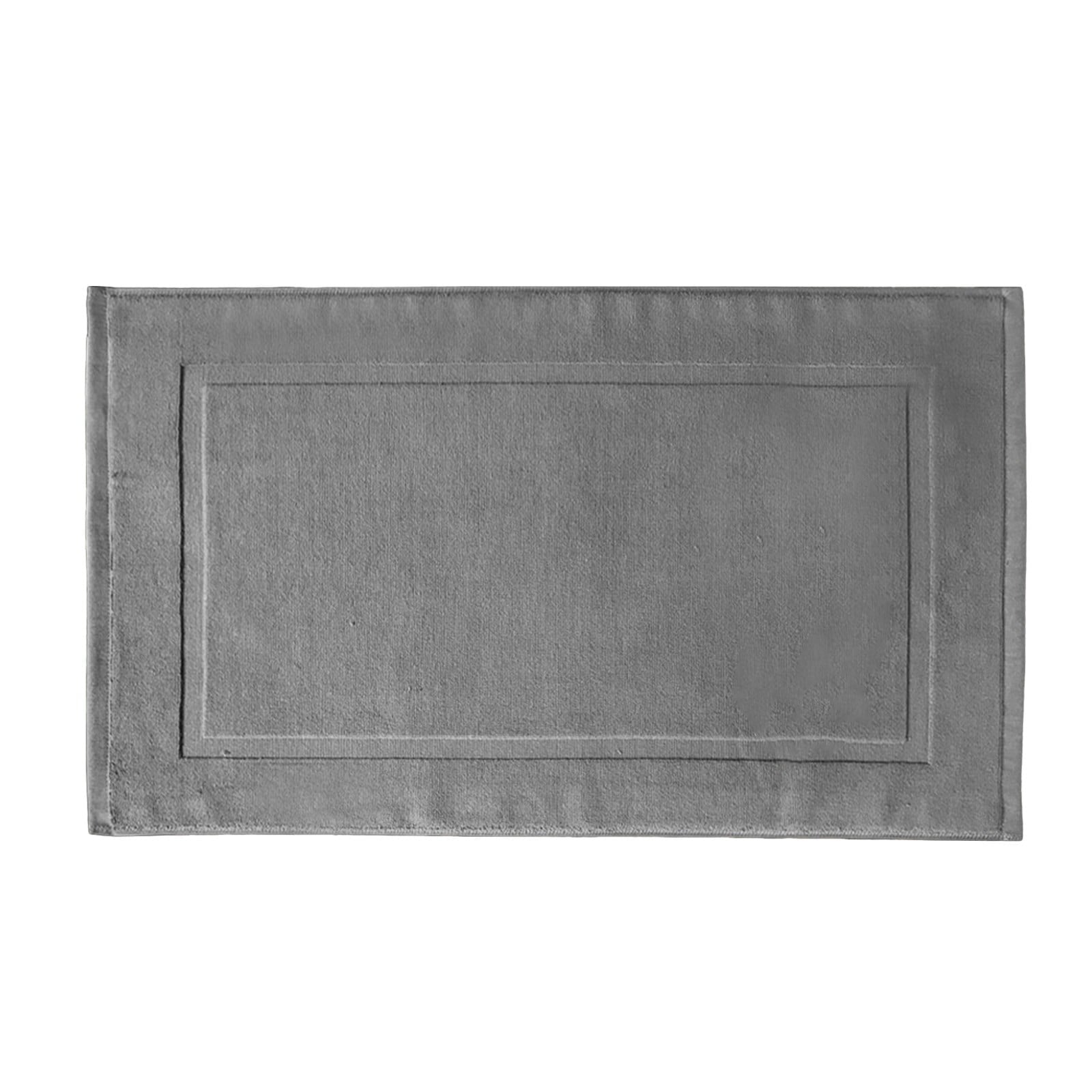 2PCS White Cotton Classic Rug Bath Mats Absorbent Cotton Hotel Spa Shower Bathtub Mats [Not A Bathroom Rug] Machine Washable Shower Bathroom Floor Towel A