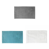2PCS White Cotton Classic Rug Bath Mats Absorbent Cotton Hotel Spa Shower Bathtub Mats [Not A Bathroom Rug] Machine Washable Shower Bathroom Floor Towel White 1PCS & A 1PCS & B 1PCS