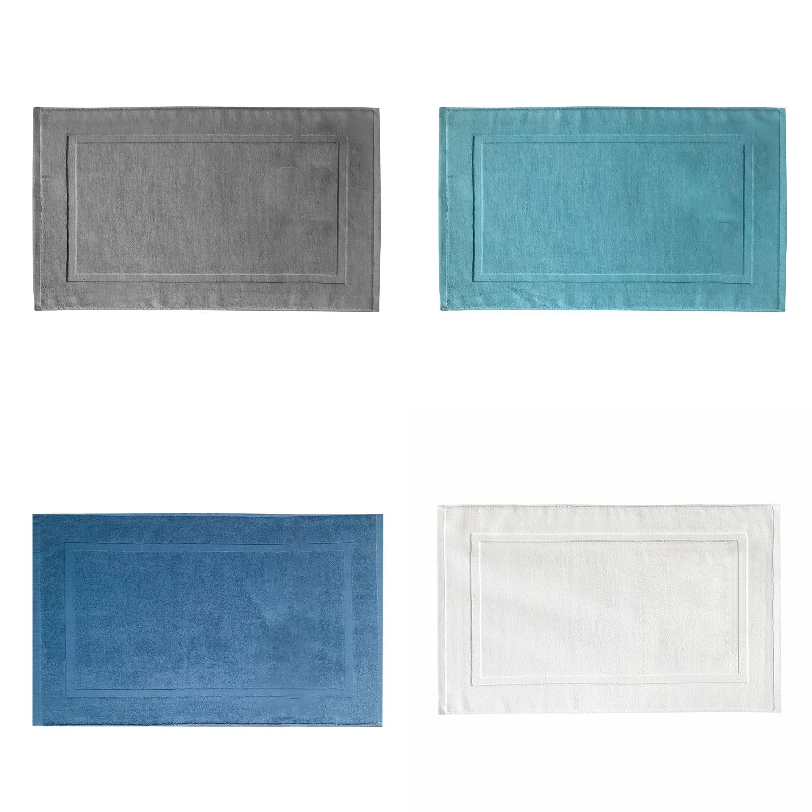 2PCS White Cotton Classic Rug Bath Mats Absorbent Cotton Hotel Spa Shower Bathtub Mats [Not A Bathroom Rug] Machine Washable Shower Bathroom Floor Towel White 1PCS & A 1PCS & B 1PCS & C 1PCS