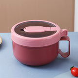 Ramen BBlueowl, Soup Bowls, Microwave Ramen Bowl with Lid, Lunch Box with Lid, Durable and Heat Resistant Bowl for Noodles, Rice, and Soups, Perfect for Home, Office, or School Meals， Z3_Red