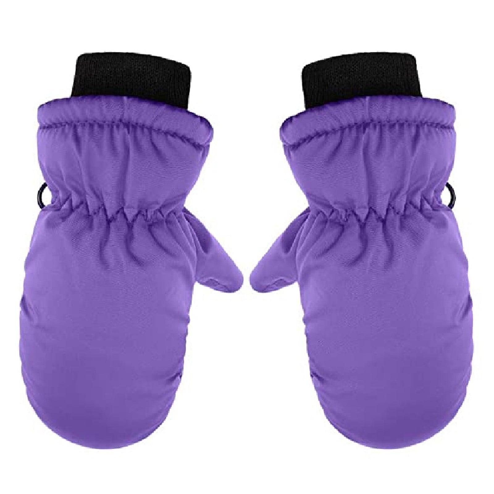 GXWEA Gloves For Kids Toddler Skis Kids Gloves Winter Gloves Thick Gloves Stretchy Warm Gloves Boys Girls 6-24 Months One Size Purple