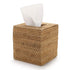 [Gazdag]Rattan Tissue Box Cover Square, Hand Woven Wicker Tissue Holder, 5.5 x 5.5 X 5.7 inch, Natural