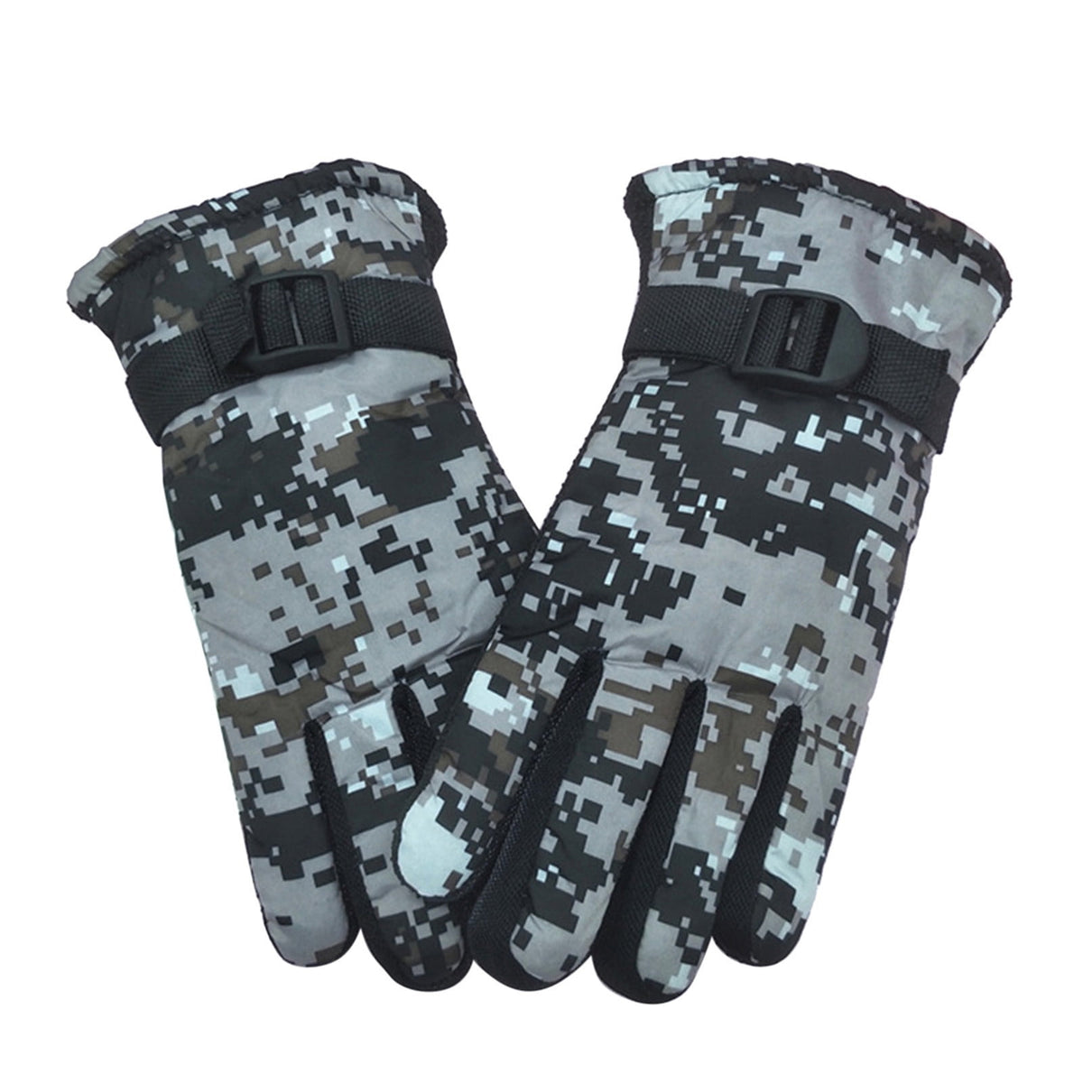 TAIAOJING Kids Winter Snow Ski Gloves Kids Winter Warm Windproof Cold Weather Outdoor Sports Gloves For Boys Girls Snow Gloves Ski Gloves One Size Grey