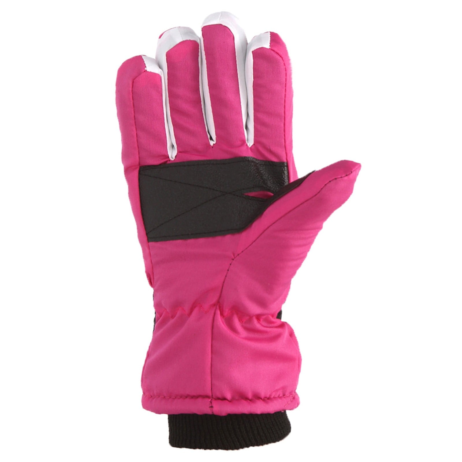 TAIAOJING Kids Winter Snow Ski Gloves Kids Winter Warm Windproof Cold Weather Outdoor Sports Gloves For Boys Girls Snow Gloves Ski Gloves One Size Z2 Hot Pink