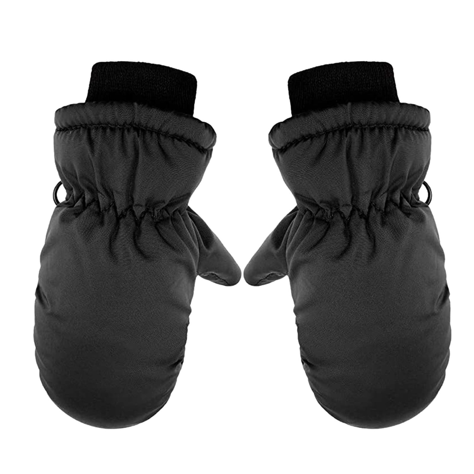 TAIAOJING Kids Winter Snow Ski Gloves Kids Winter Warm Windproof Cold Weather Outdoor Sports Gloves For Boys Girls Snow Gloves Ski Gloves One Size Z3 Black