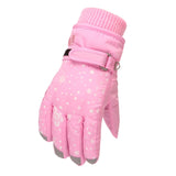 TAIAOJING Kids Winter Snow Ski Gloves Kids Winter Warm Windproof Cold Weather Outdoor Sports Gloves For Boys Girls Snow Gloves Ski Gloves One Size Z8 Pink