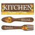 3 Pieces Sunflower Kitchen Decor Spring Decorations Blessed Thankful Wooden Hanging Sign Sunflower Gifts Wall Art Decor Farmhouse Summer Home Decor for Kitchen Brown